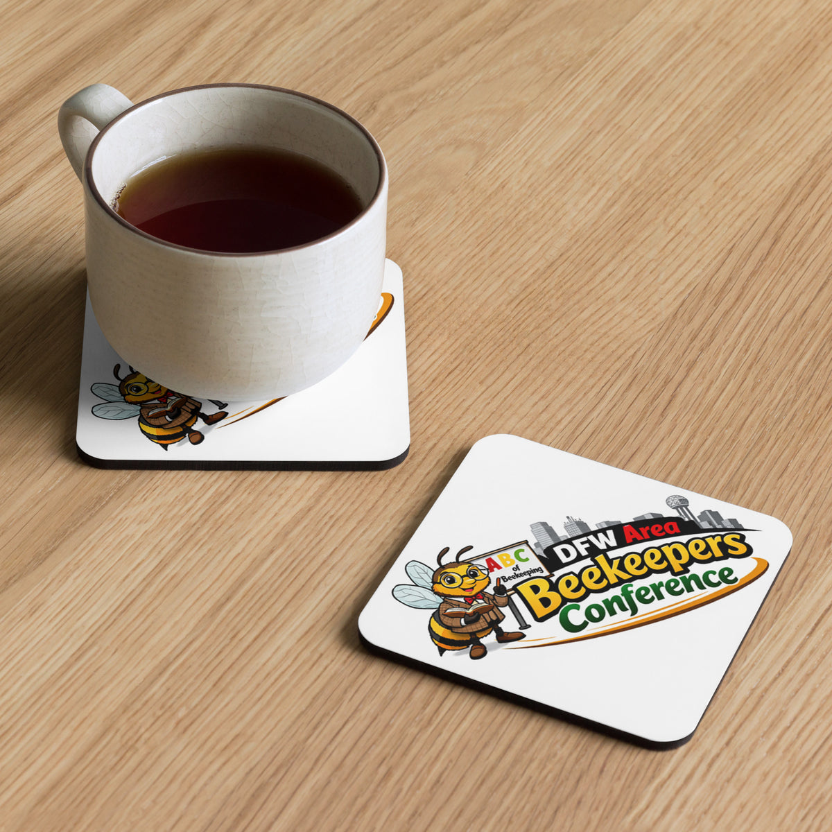 DFW ABC Cork-back coaster